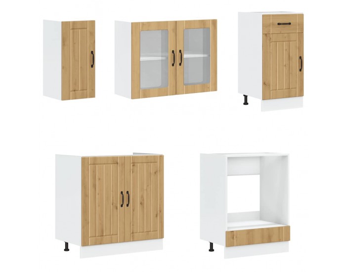 Sonata H Комплект кухненски шкафове от 8 части Kalmar, инженерно дърво