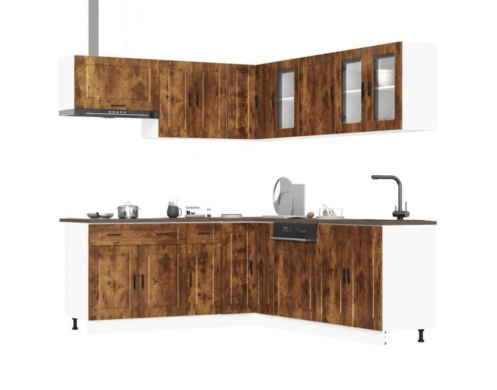 Sonata H Комплект кухненски шкафове от 11 части Porto, инженерно дърво