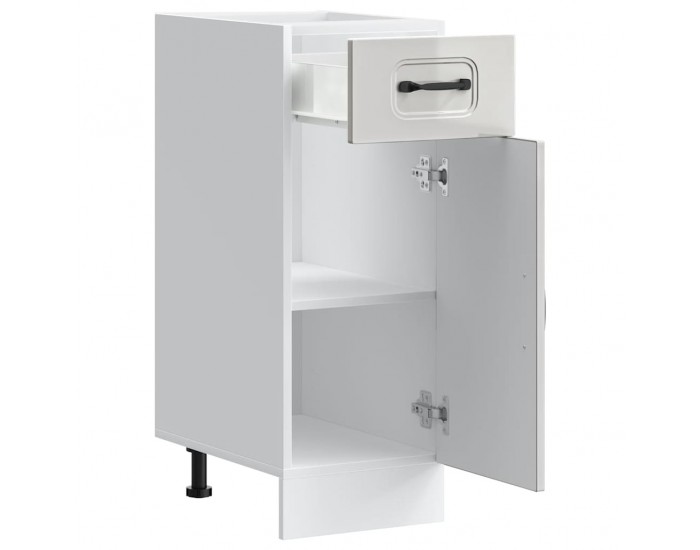 Sonata H Кухненски шкаф, Kalmar, бял гланц, инженерно дърво