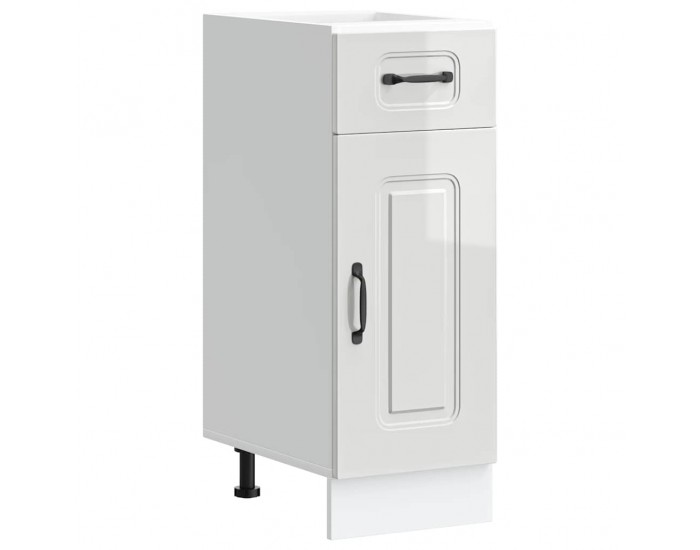 Sonata H Кухненски шкаф, Kalmar, бял гланц, инженерно дърво