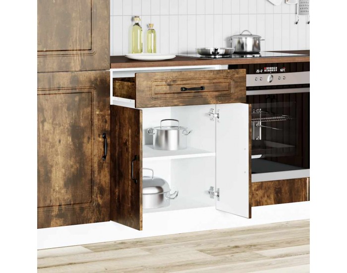 Sonata H Кухненски шкаф, Kalmar, опушен дъб, инженерно дърво