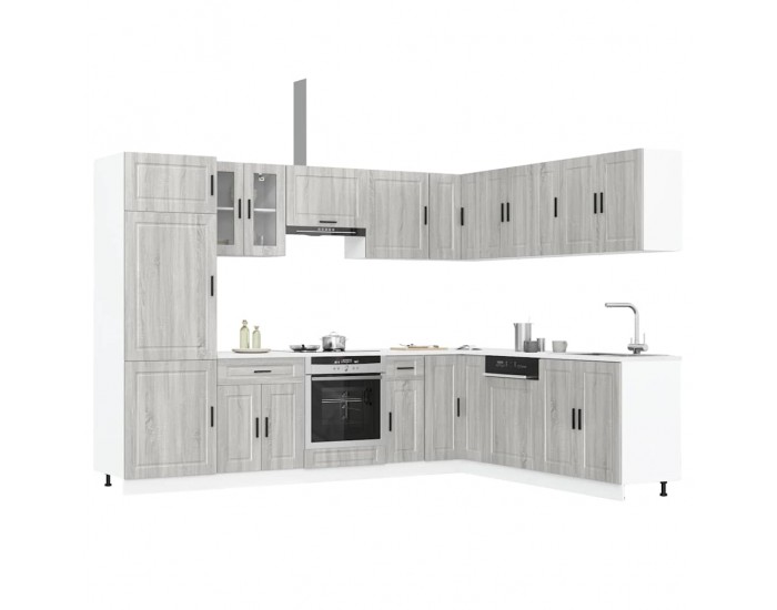 Sonata H Комплект кухненски шкафове от 14 части Porto, инженерно дърво