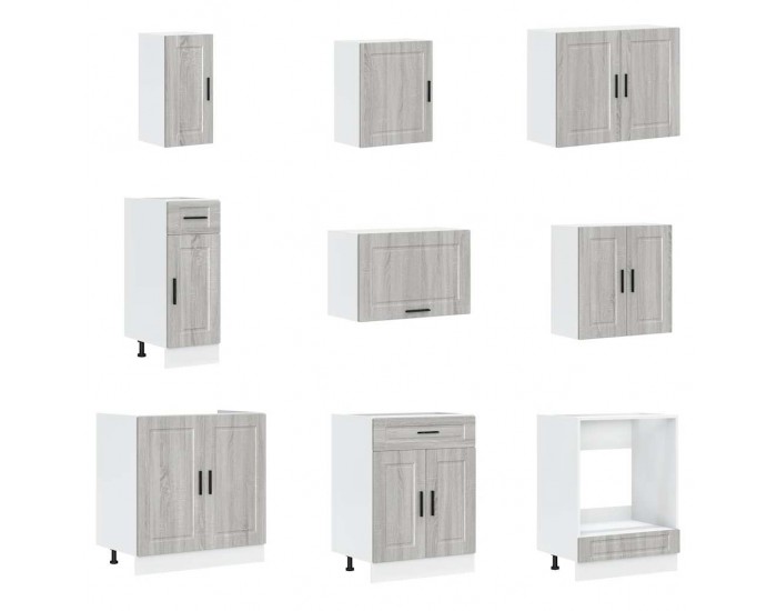 Sonata H Комплект кухненски шкафове от 14 части Porto, инженерно дърво