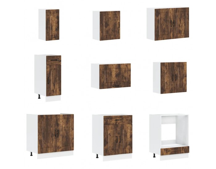 Sonata H Комплект кухненски шкафове от 14 части Kalmar, инженерно дърво