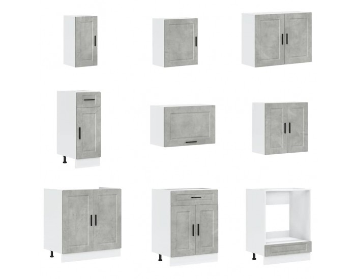 Sonata H Комплект кухненски шкафове от 14 части Porto, инженерно дърво