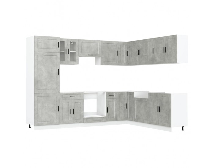 Sonata H Комплект кухненски шкафове от 14 части Porto, инженерно дърво