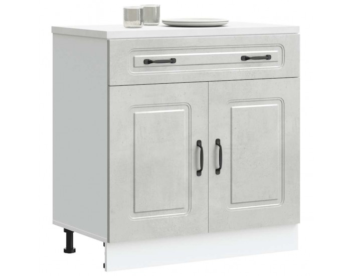 Sonata H Кухненски шкаф, Kalmar, бетонно сив, инженерно дърво