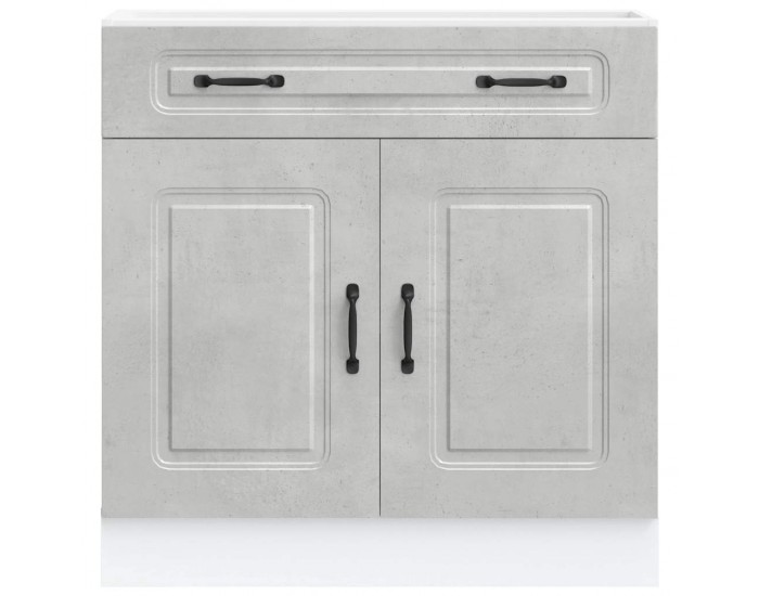 Sonata H Кухненски шкаф, Kalmar, бетонно сив, инженерно дърво