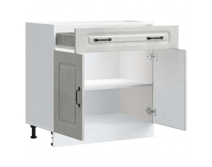 Sonata H Кухненски шкаф, Kalmar, бетонно сив, инженерно дърво