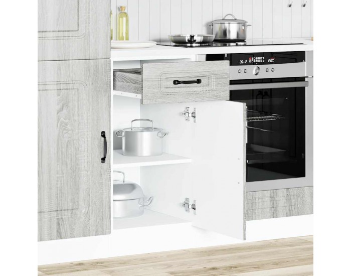 Sonata H Кухненски шкаф, Kalmar, сив сонома, инженерно дърво