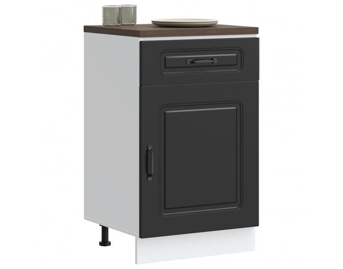 Sonata H Кухненски шкаф, Kalmar, черен, инженерно дърво