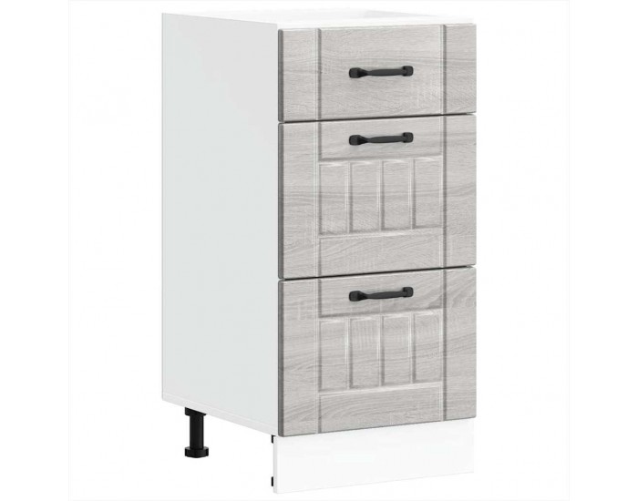 Sonata H Кухненски шкаф Lucca, сив сонома, инженерна дървесина