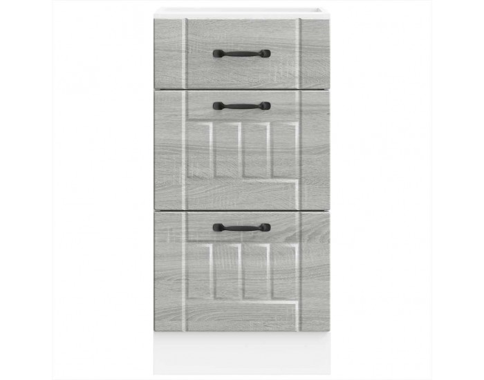 Sonata H Кухненски шкаф Lucca, сив сонома, инженерна дървесина