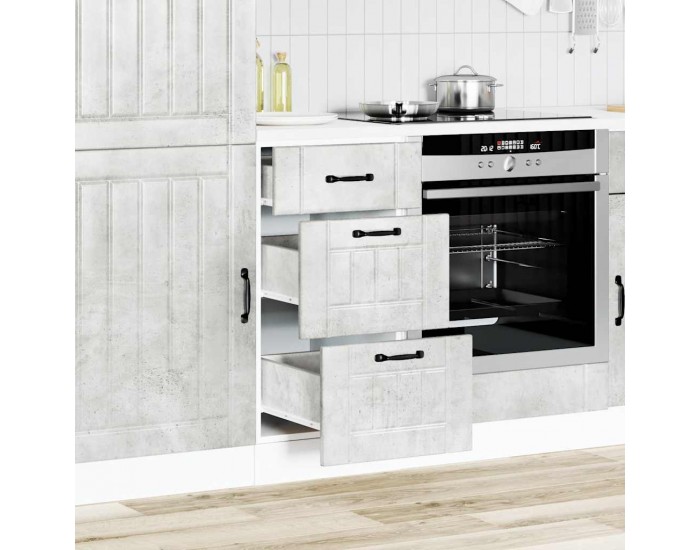 Sonata H Кухненски шкаф Lucca, бетонно сив, инженерно дърво