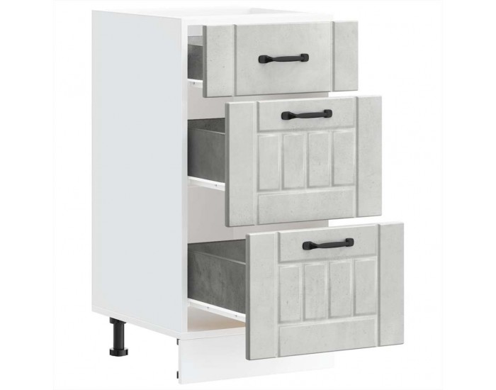 Sonata H Кухненски шкаф Lucca, бетонно сив, инженерно дърво