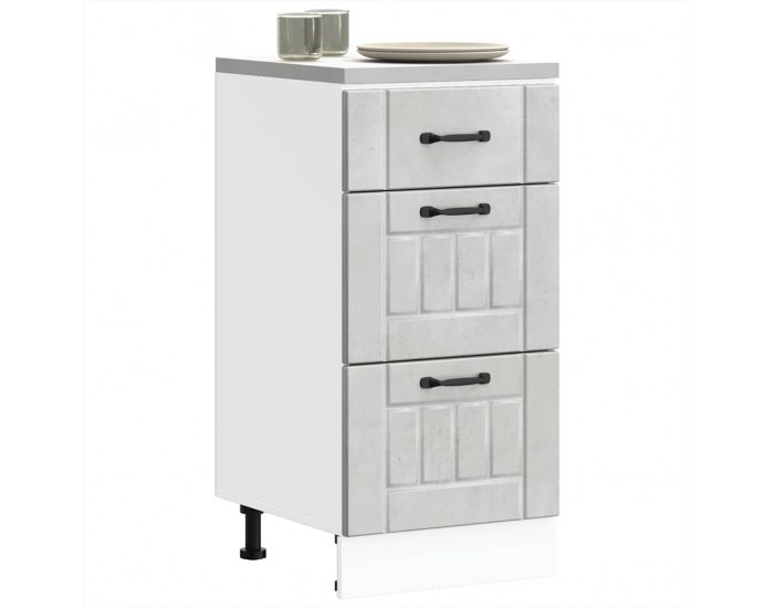 Sonata H Кухненски шкаф Lucca, бетонно сив, инженерно дърво