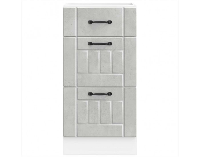 Sonata H Кухненски шкаф Lucca, бетонно сив, инженерно дърво