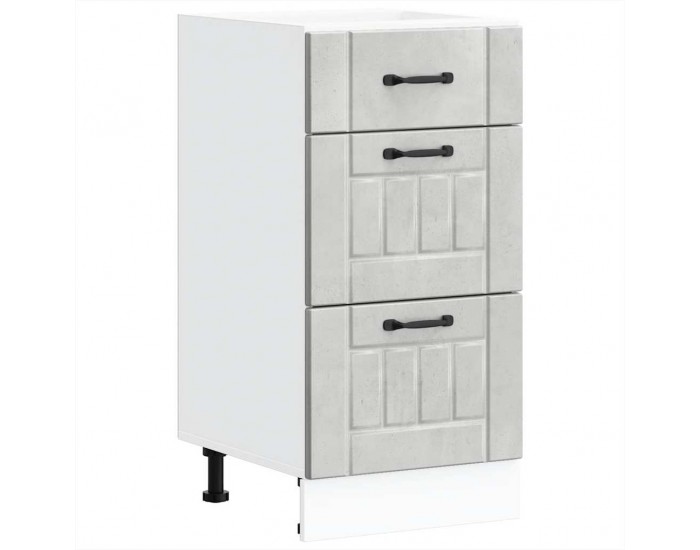 Sonata H Кухненски шкаф Lucca, бетонно сив, инженерно дърво