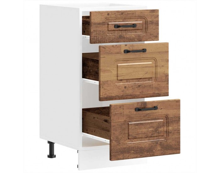 Sonata H Кухненски шкаф, Kalmar, старо дърво, инженерно дърво