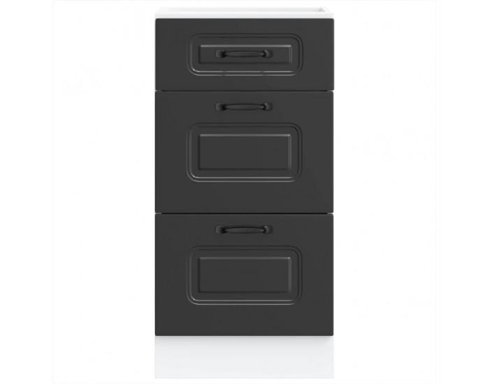 Sonata H Кухненски шкаф Kalmar Черен инженерен дървен материал