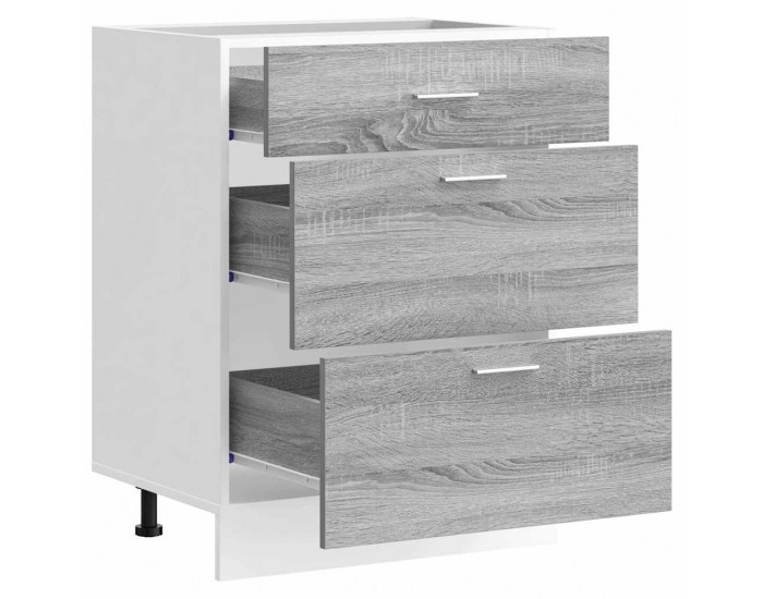 Sonata H Кухненски шкаф Lyon, сив, инженерно дърво сонома