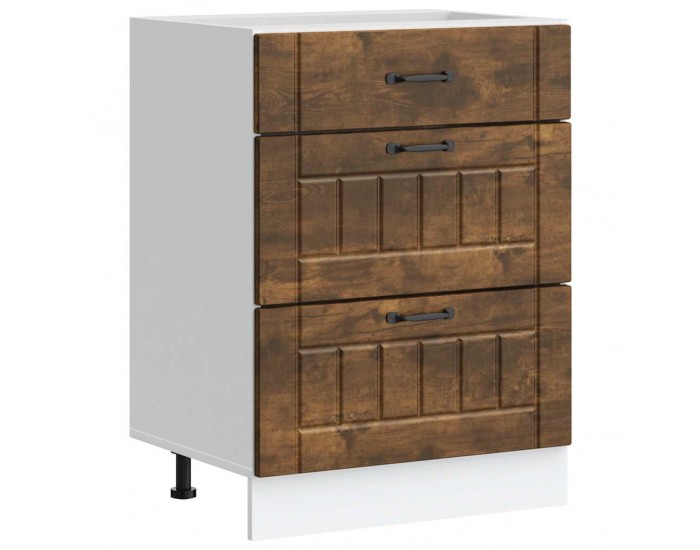 Sonata H Кухненски шкаф Lucca, опушен дъб, инженерно дърво