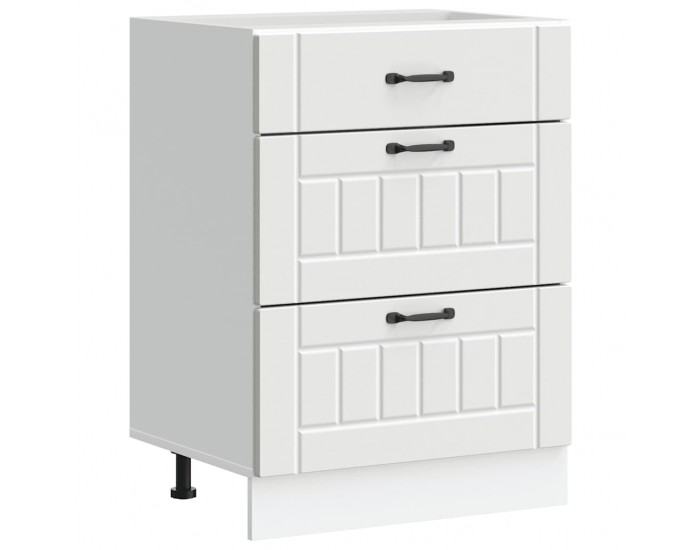 Sonata H Кухненски шкаф Lucca Бяла инженерна дървесина