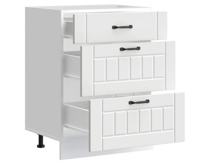 Sonata H Кухненски шкаф Lucca Бяла инженерна дървесина