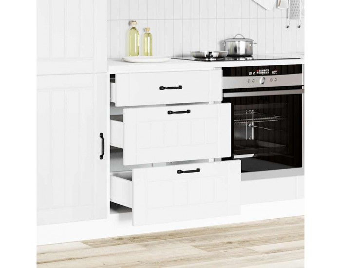 Sonata H Кухненски шкаф Lucca Бяла инженерна дървесина