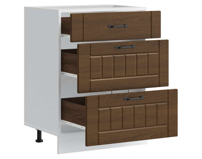 Sonata H Кухненски шкаф Lucca, кафяв дъб, инженерна дървесина