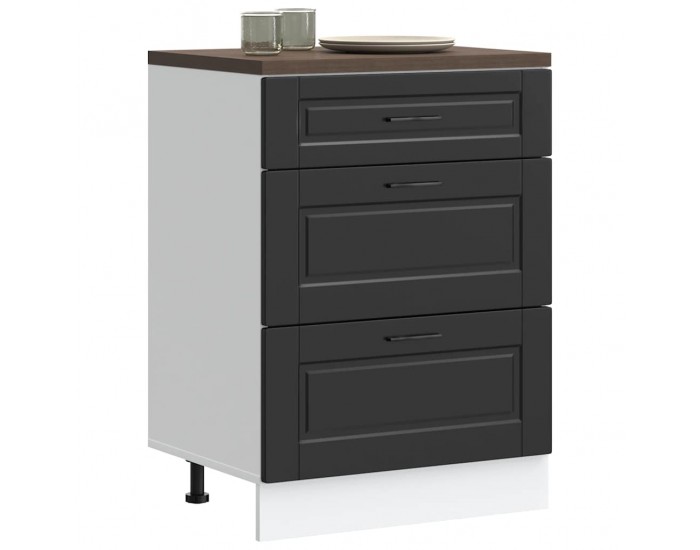 Sonata H Кухненски шкаф Porto, черен, инженерно дърво