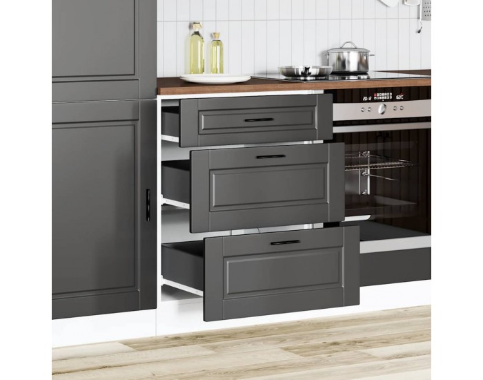 Sonata H Кухненски шкаф Porto, черен, инженерно дърво