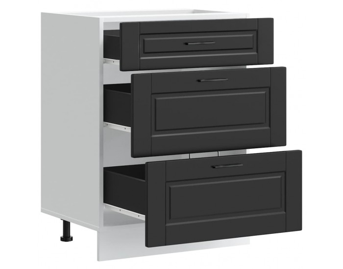 Sonata H Кухненски шкаф Porto, черен, инженерно дърво