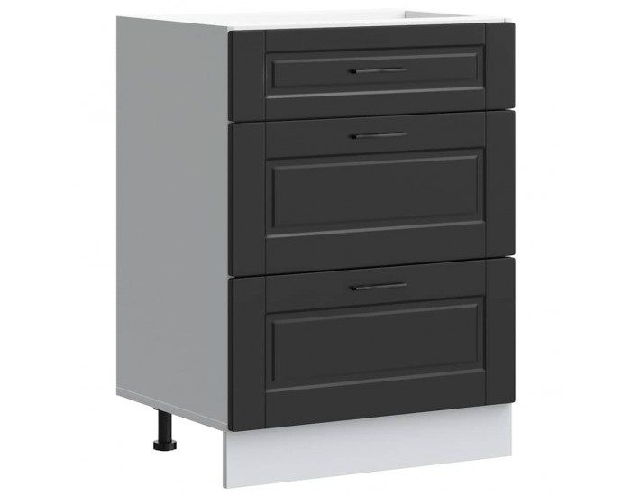 Sonata H Кухненски шкаф Porto, черен, инженерно дърво