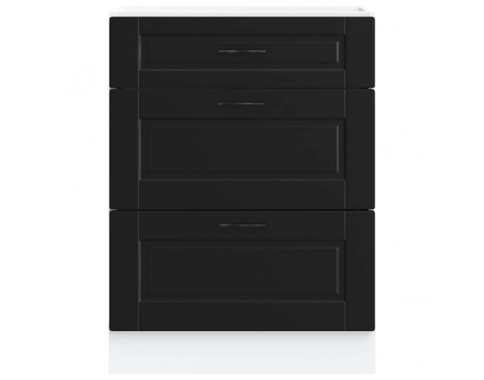 Sonata H Кухненски шкаф Porto, черен, инженерно дърво