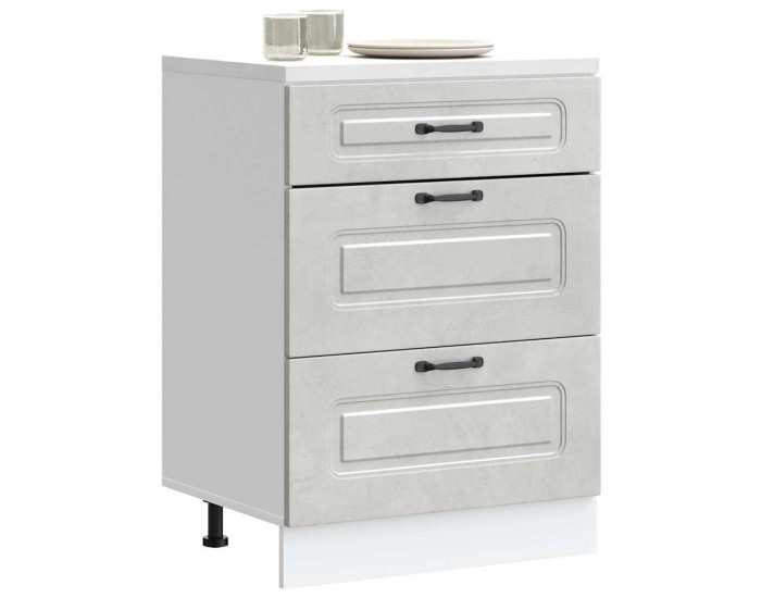 Sonata H Кухненски шкаф, Kalmar, бетонно сив, инженерно дърво