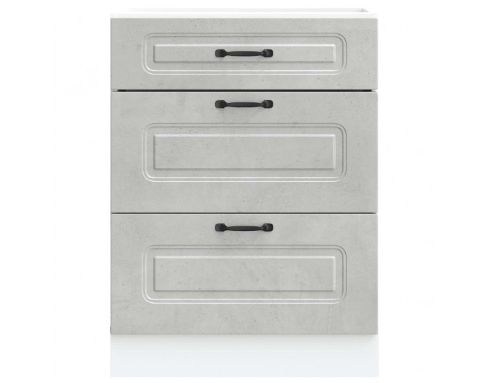 Sonata H Кухненски шкаф, Kalmar, бетонно сив, инженерно дърво