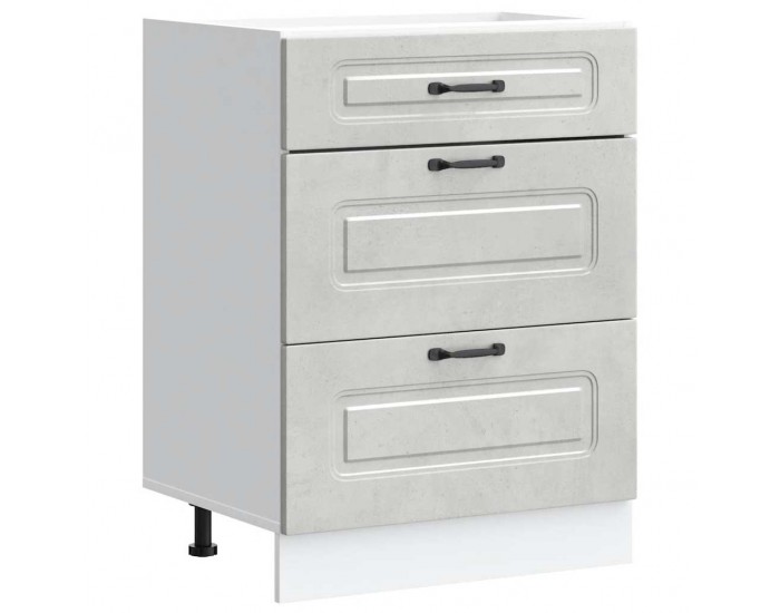 Sonata H Кухненски шкаф, Kalmar, бетонно сив, инженерно дърво