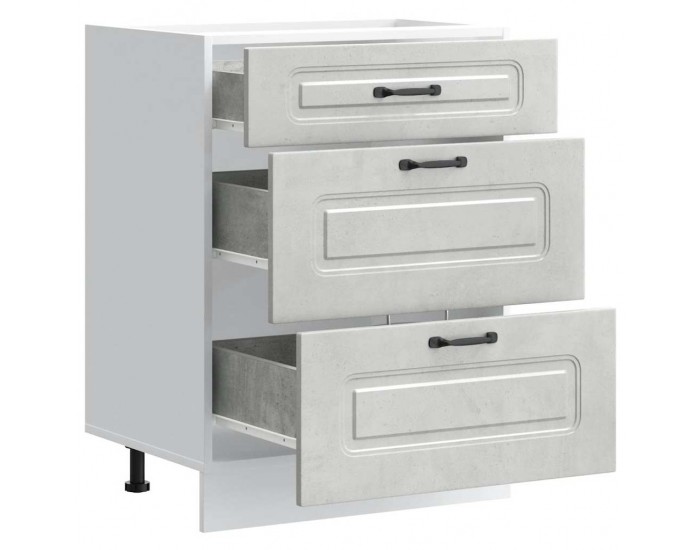 Sonata H Кухненски шкаф, Kalmar, бетонно сив, инженерно дърво