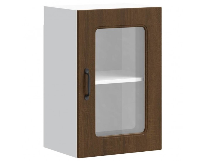 Sonata H Кухненски стенен шкаф с стъклена врата, Kalmar, инженерно дърво