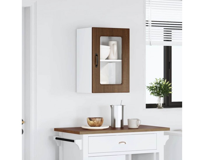 Sonata H Кухненски стенен шкаф с стъклена врата, Kalmar, инженерно дърво