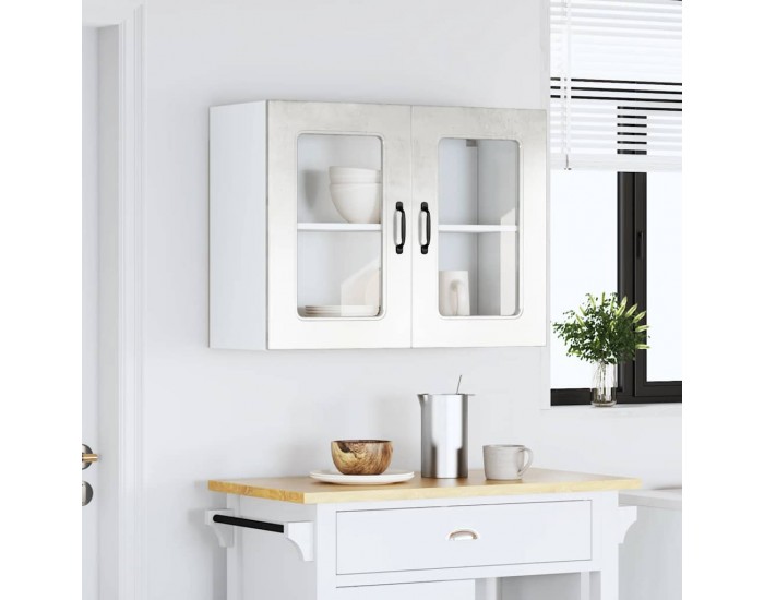 Sonata H Кухненски стенен шкаф с стъклена врата, Kalmar, инженерно дърво