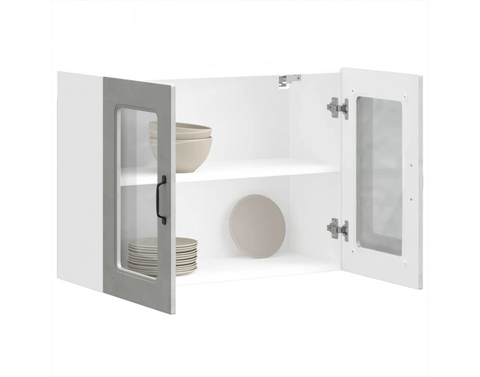 Sonata H Кухненски стенен шкаф с стъклена врата, Kalmar, инженерно дърво