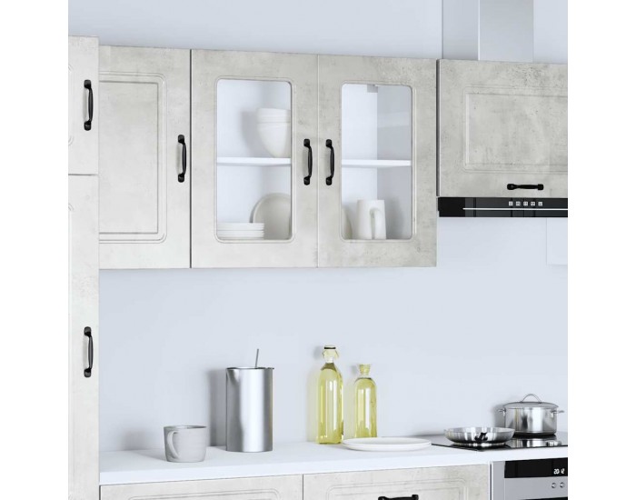 Sonata H Кухненски стенен шкаф с стъклена врата, Kalmar, инженерно дърво