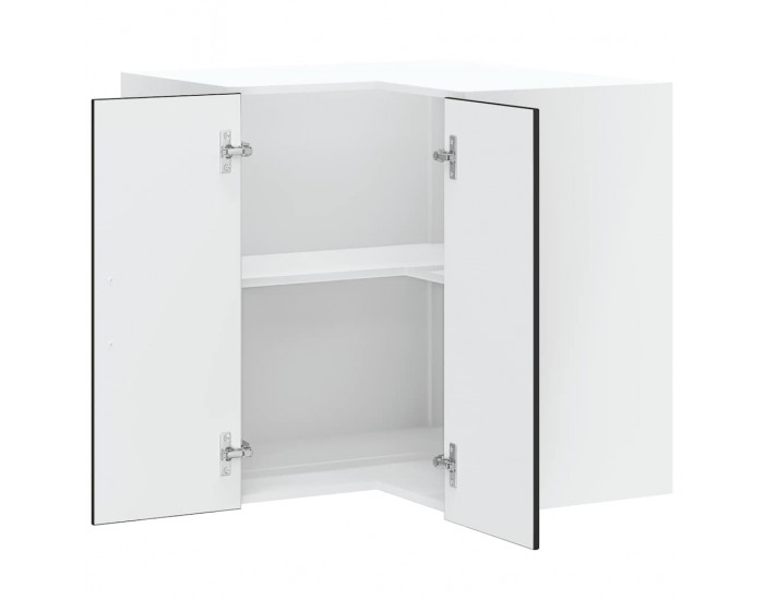 Sonata H Кухненски стенен ъглов шкаф, Kalmar, черен, инженерно дърво