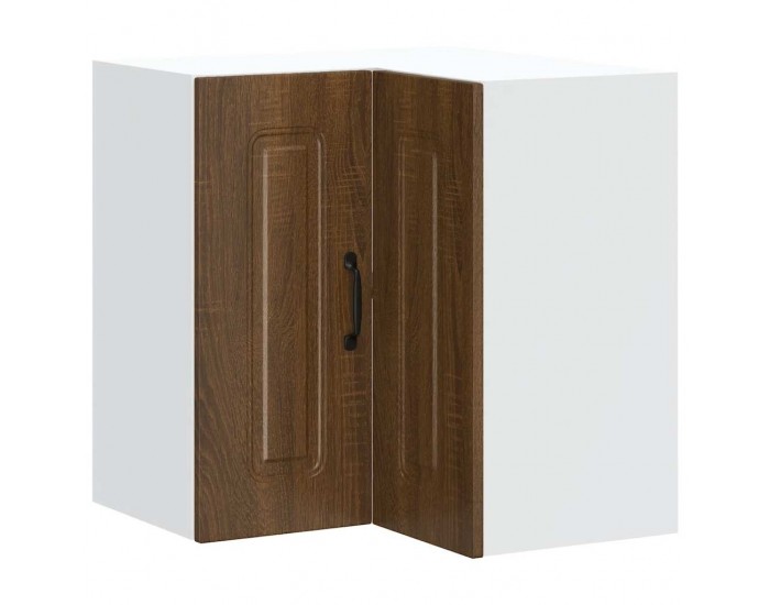 Sonata H Кухненски стенен ъглов шкаф, Kalmar, кафяв дъб, инженерно дърво
