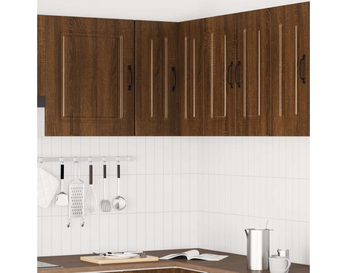 Sonata H Кухненски стенен ъглов шкаф, Kalmar, кафяв дъб, инженерно дърво