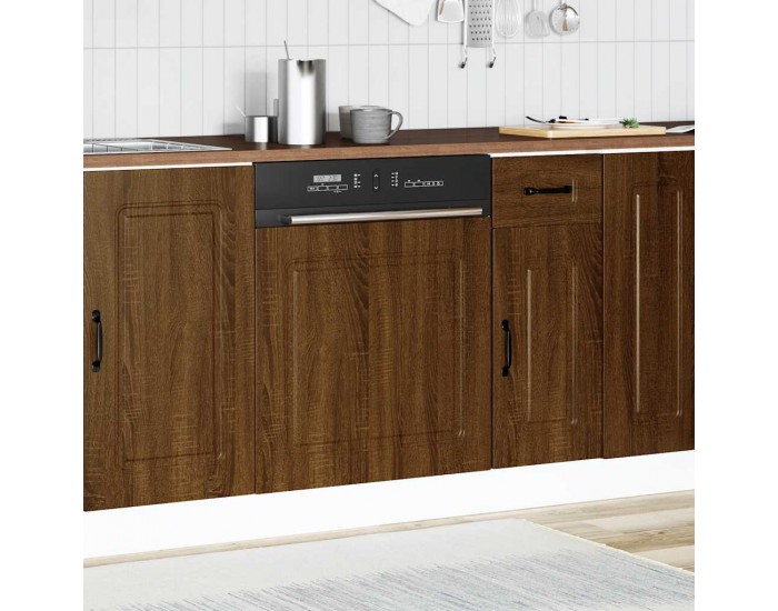 Sonata H Панел за съдомиялна машина, Kalmar, кафяв дъб, инженерно дърво