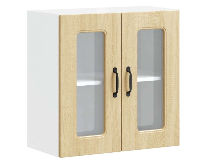 Sonata H Кухненски стенен шкаф със стъклена врата Kalmar дъб сонома, инженерно дърво