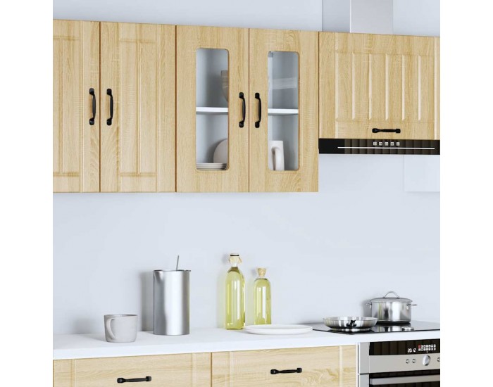 Sonata H Кухненски стенен шкаф със стъклена врата Kalmar дъб сонома, инженерно дърво